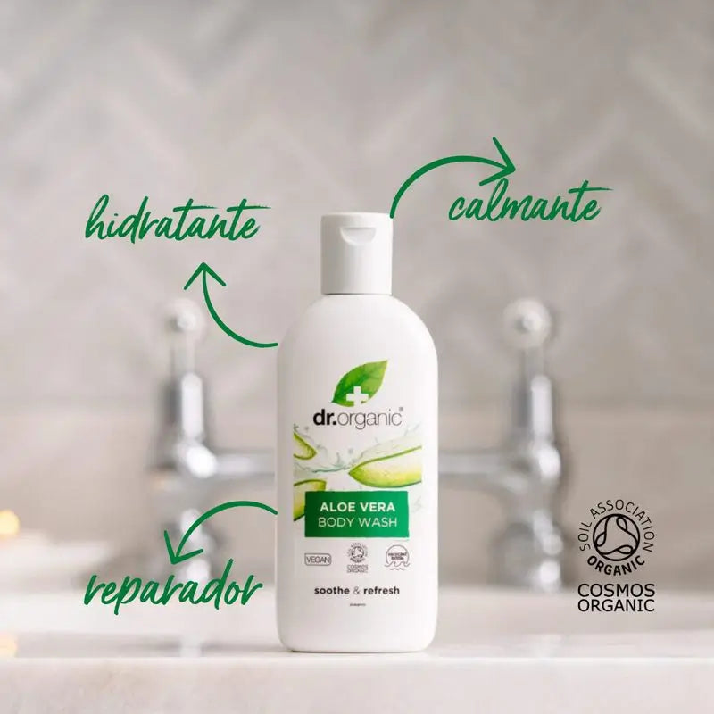 Dr.Organic Aloe Vera Gel de Duche Para Todos os Tipos de Pele, 250 ml