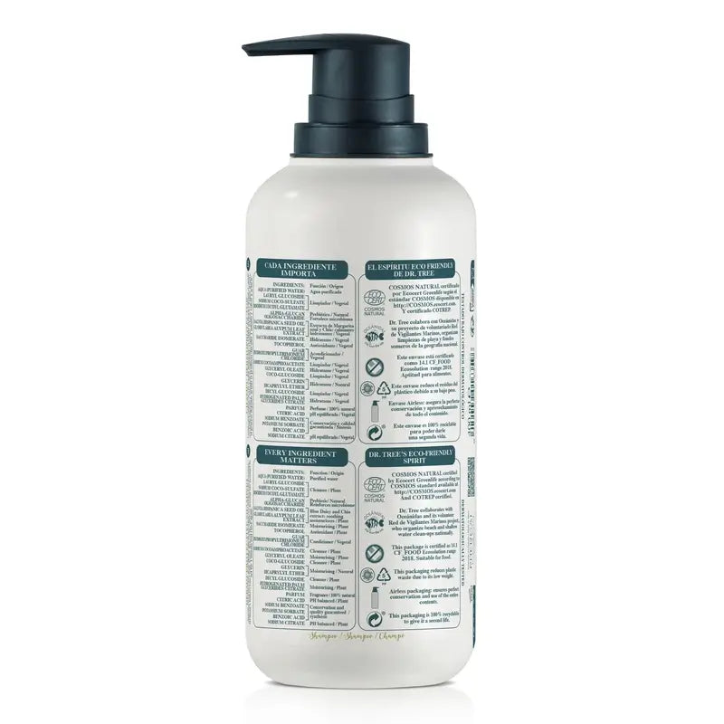 Dr. Tree Champô Dermo-Protetor Natural para Couro Cabeludo Sensível 400 Ml