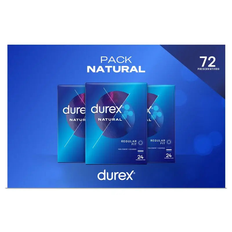 Preservativos Durex Natural Plus, Embalagem 3 x 24 unidades