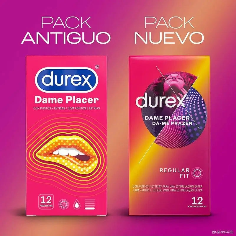 DUREX PRESERVATIVOS DAME PLACER 12 UD