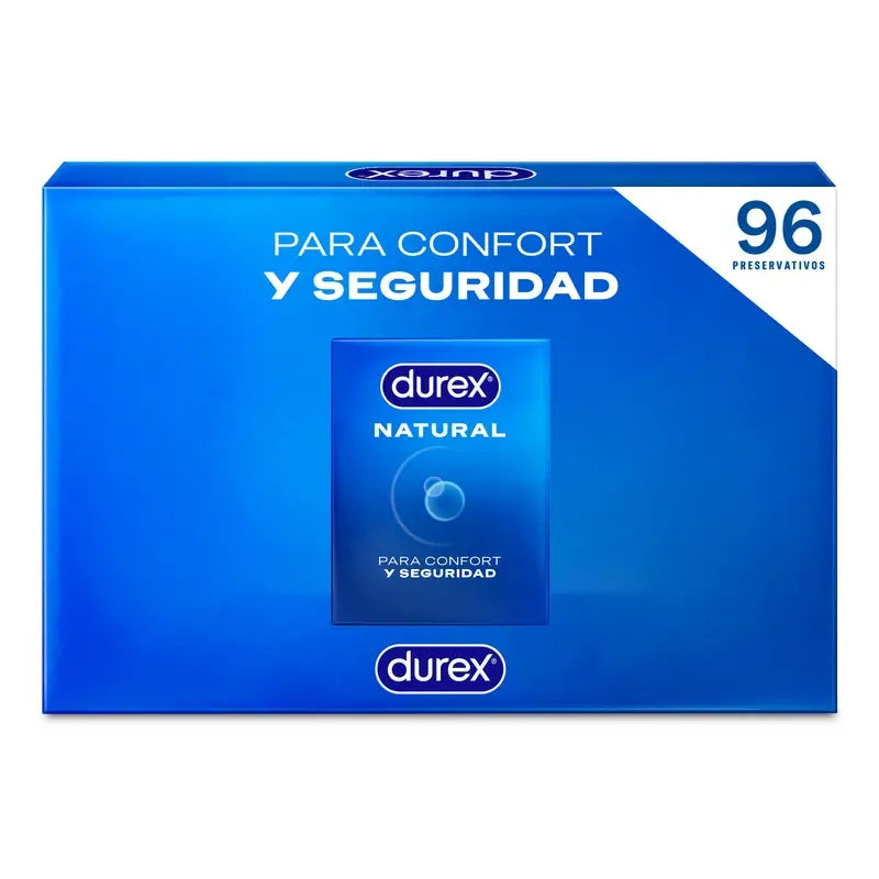 Preservativos Durex Natural Plus, embalagem com 96 unidades