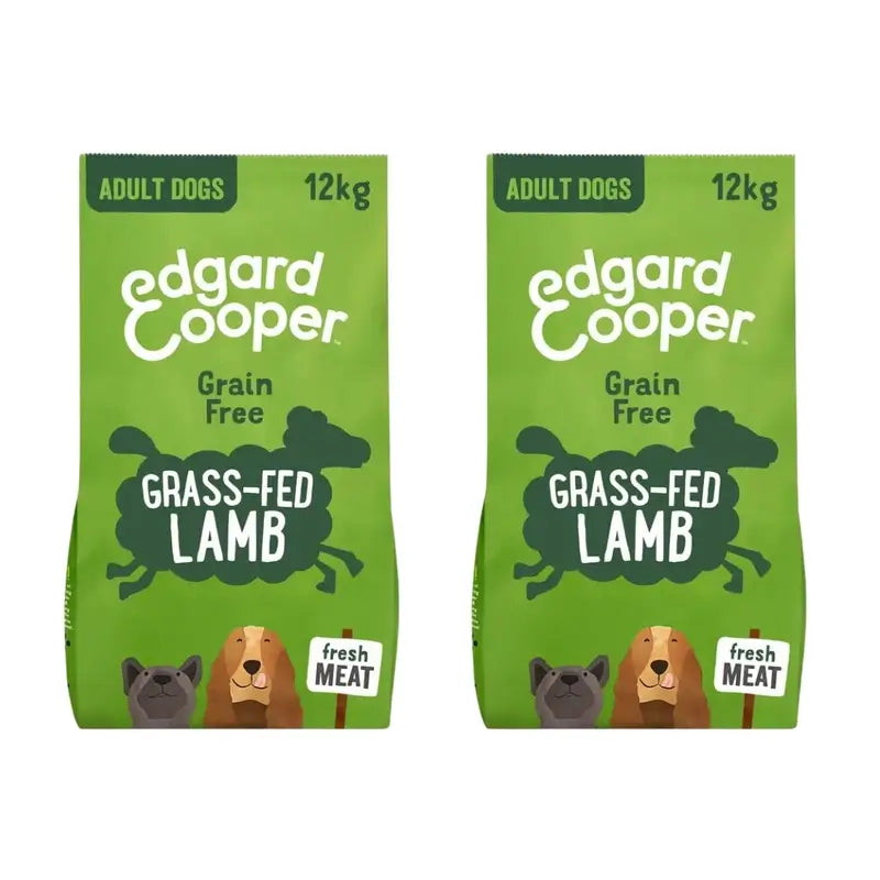 Edgard & Cooper Dog Food 12Kg Cordeiro, embalagem de 2