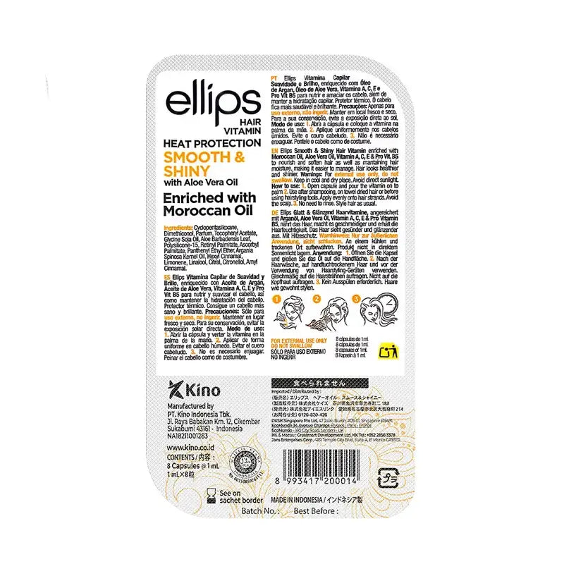 Ellips Hair Vitamin Argan Oil Yellow Argan Oil Suavidade e Brilho , 8 cápsulas