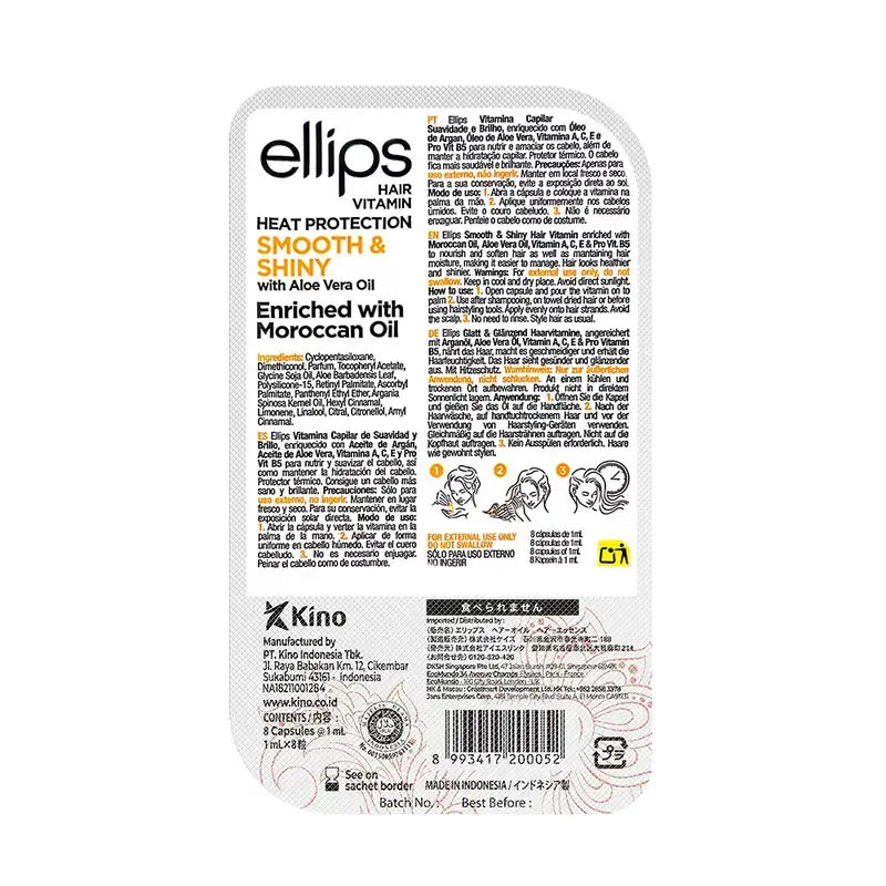 Ellips Hair Vitamin Argan Oil Orange Vitality , 8 cápsulas