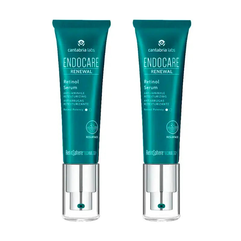 ENDOCARE Renewal Retinol Serum, Embalagem 2 x 30 ml 0,2%.