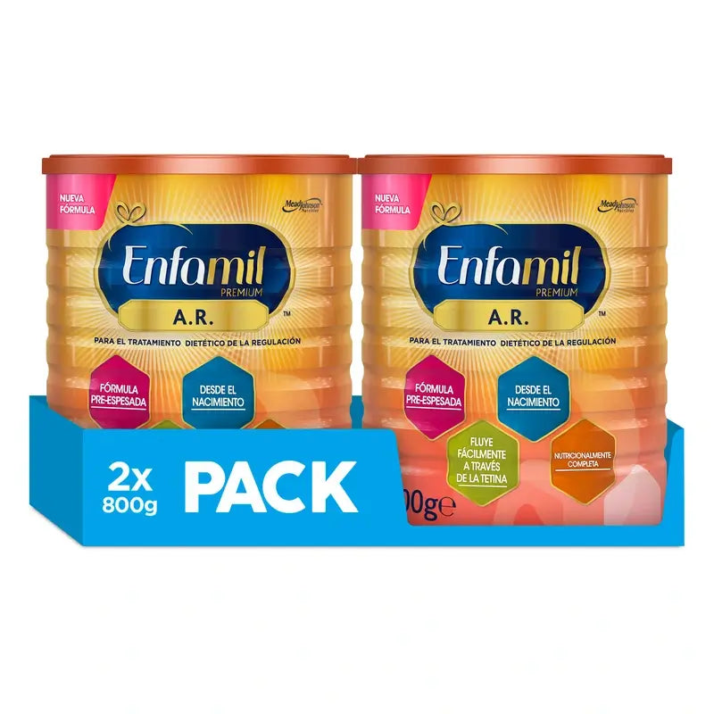 Enfamil A.R. Fórmula de leite para o controlo dietético da regurgitação, 2 x 800 gr.