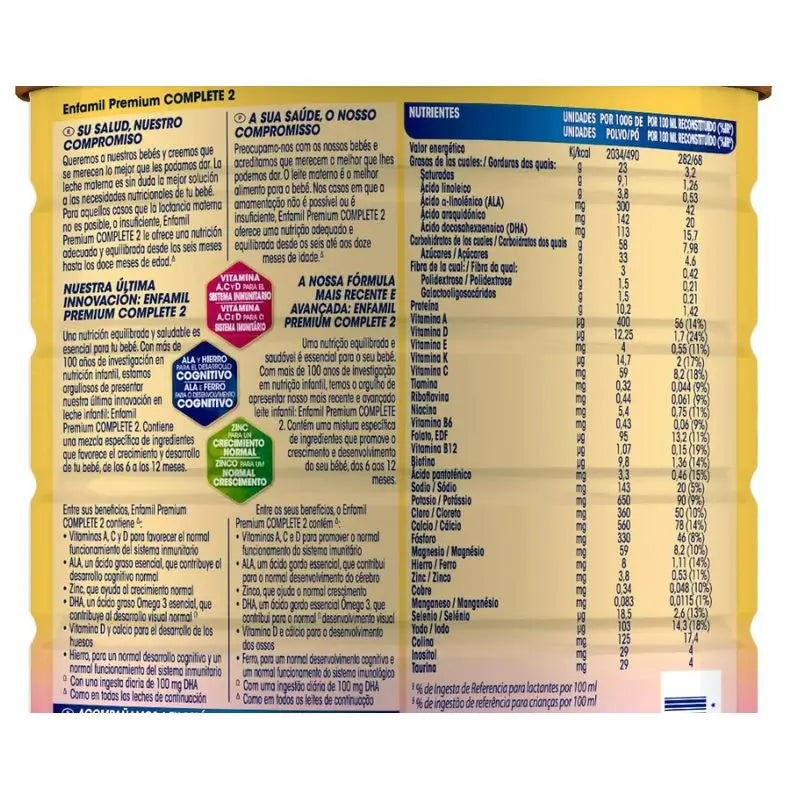 Fórmula de leite Enfamil Complete 2, 800g