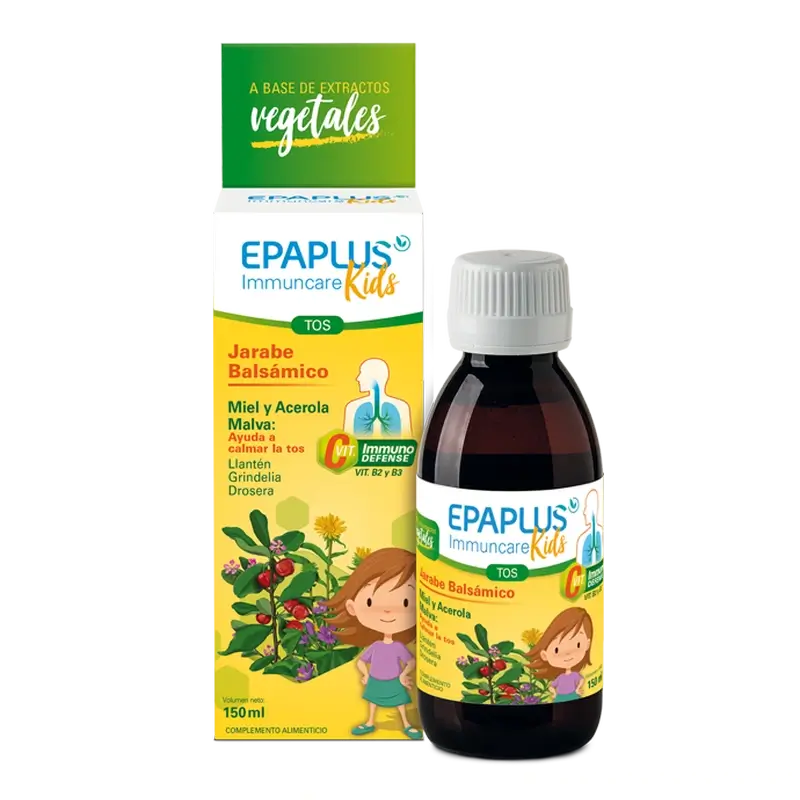 Epaplus Immuncare Xarope para a Tosse Sabor a Framboesa para Crianças , 150 ml