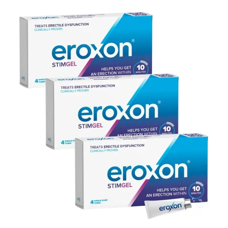 Eroxon Stimgel Gel para a Disfunção Eréctil, 3 x 4 tubos de dose única