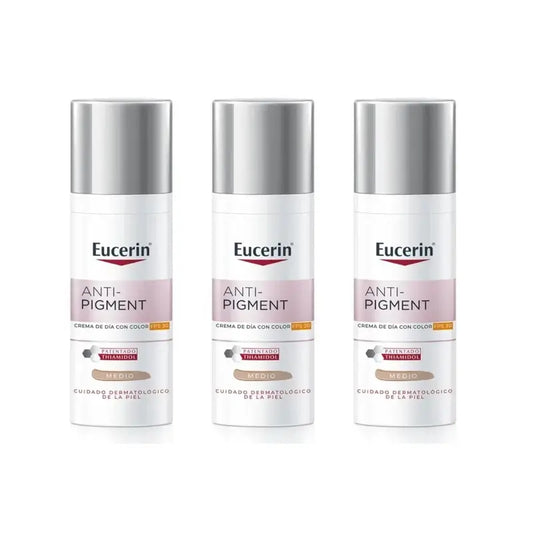 Eucerin Creme de Dia Protetor Solar Anti-Pigmentação Spf30 Com Cor, 3X50Ml