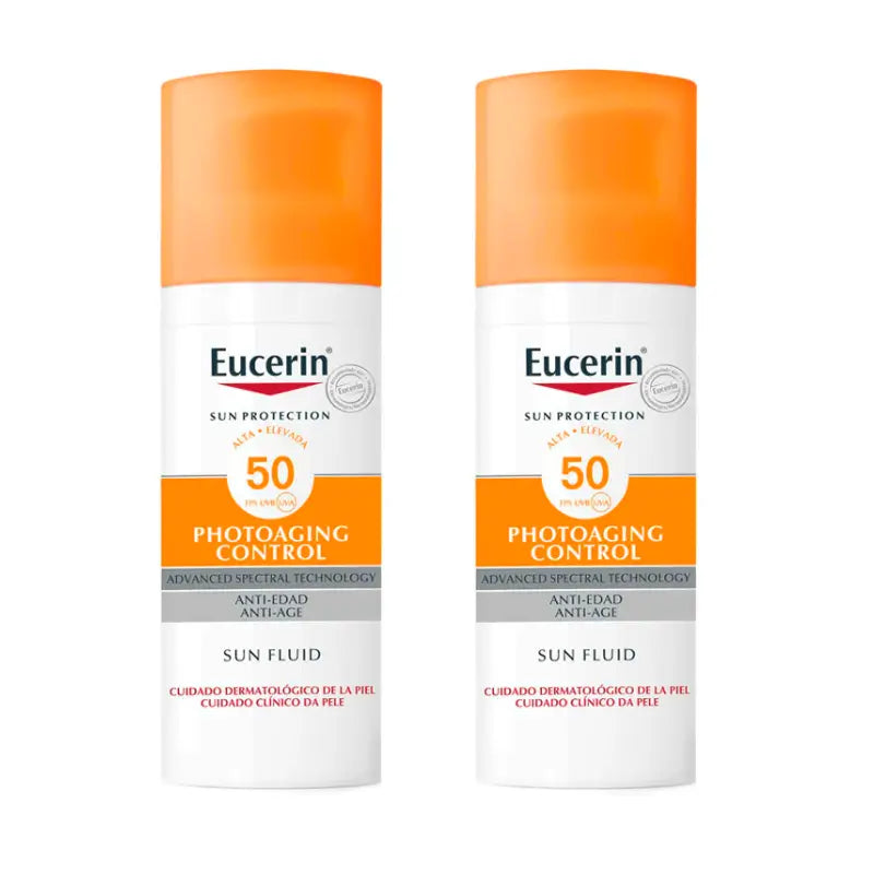 Eucerin Duplo Solar Controlo Fotoenvelhecimento Anti-Idade Spf50, 2 x 50 Ml