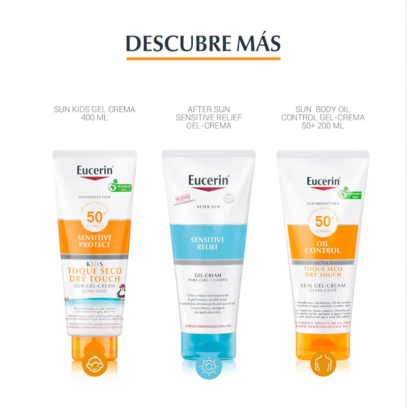 Eucerin FaceSolar Oil Control Gel Creme Toque Seco Spf50+ Tinted Light, 50 ml