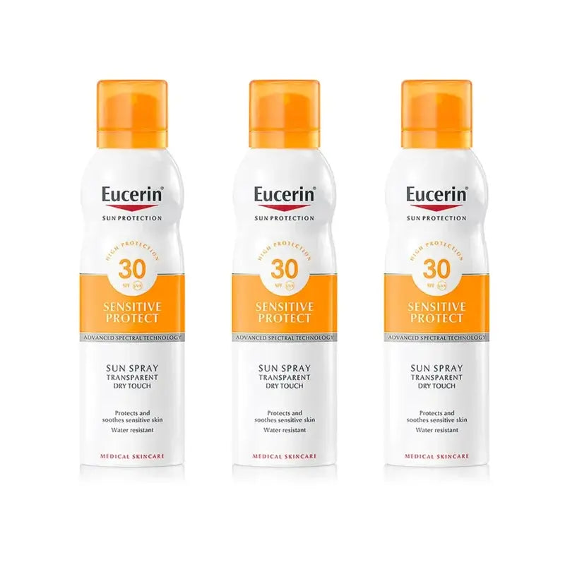 Eucerin Eucerin Clear Sun Spray Toque Seco Spf30, 3X200 Ml