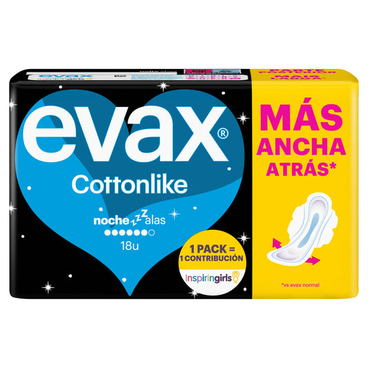 Almofadas de noite em algodão Evax com asas , 18 unidades