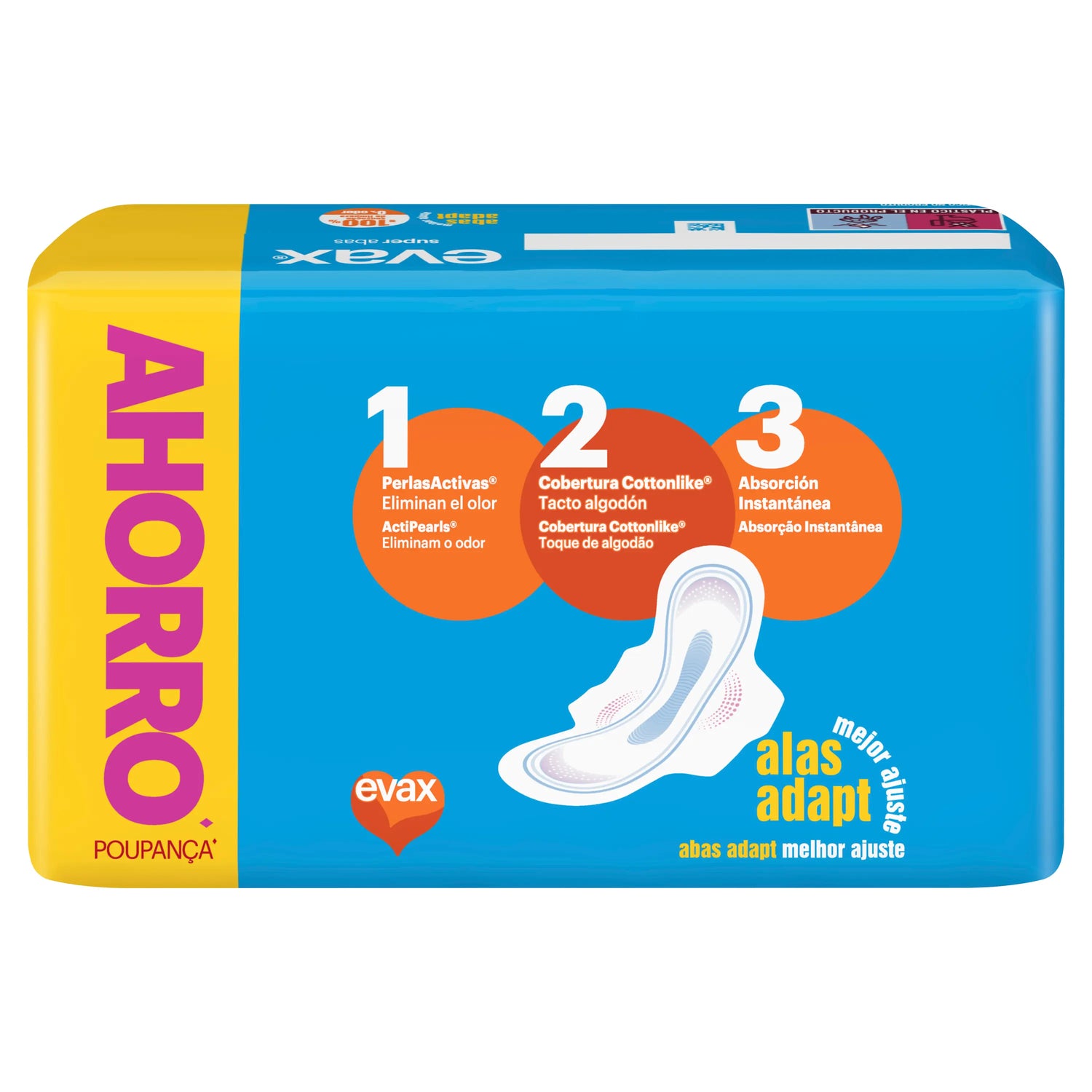 Evax Cottonlike Super Pads Com Asas , 24 unidades