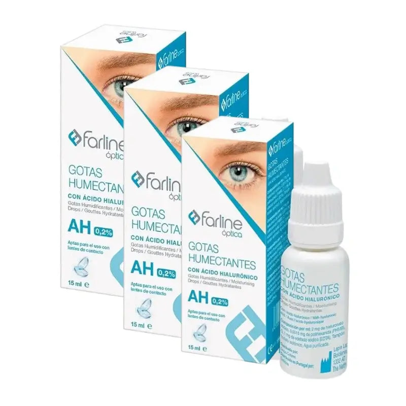 Farline Gotas Hidratantes Farline Ácido Hialurónico 0,2%, 3X15 Ml