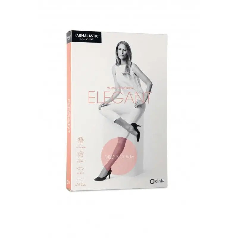 Farmalastic Novum Elegant Corta De Compresión Ligera Color Marino, Nivel 1