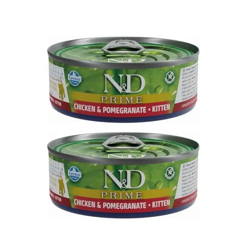 Farmina N&D Cat Kitten Prime Chicken Pomegranate Box 30X70Gr, Embalagem de 2