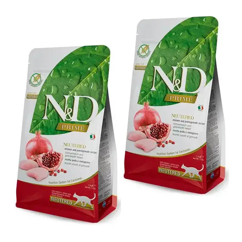 Ração Farmina N&D Cat Prime Neutered Frango para gatos, Embalagem 2 x 1,5Kg