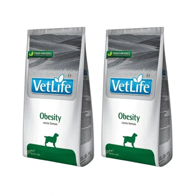 Farmina Vet Life Dog Obesity 2Kg, Alimento para Cães, Embalagem de 2
