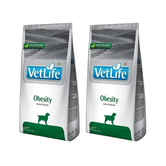 Farmina Vet Life Dog Obesity 2Kg, Alimento para Cães, Embalagem de 2