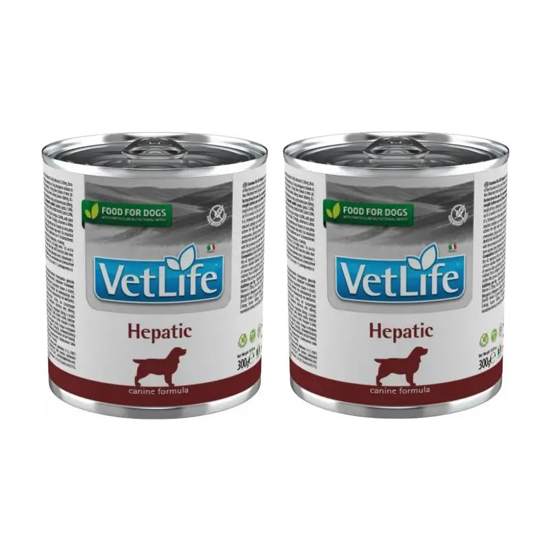 Farmina Vet Natural Diet Dog Hepatic 6X300Gr, Alimento húmido para cães, embalagem de 2