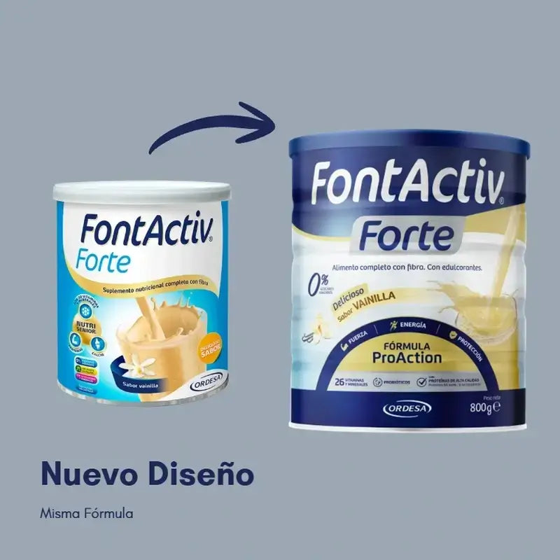 Fontactiv Forte ProAction Baunilha, embalagem de 6 x 800g