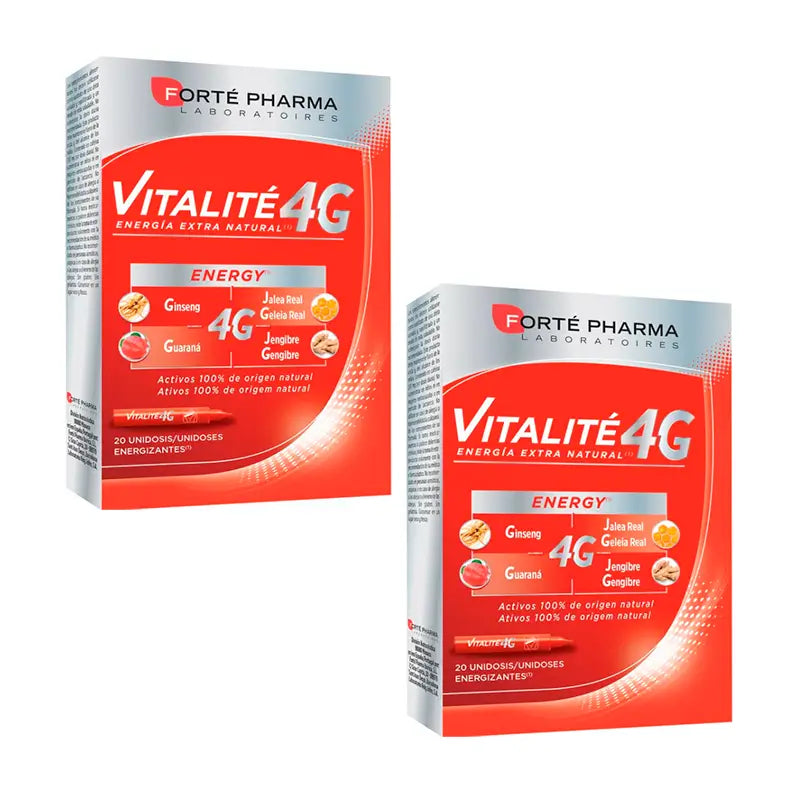 Forté Pharma Duplo Energy Vitalite 4 g,2 x (20 Dose Única x 10 ml)