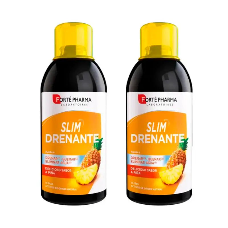 Forté Pharma Duplo Turboslim Drenagem Sabor Ananás 2 x 500 ml