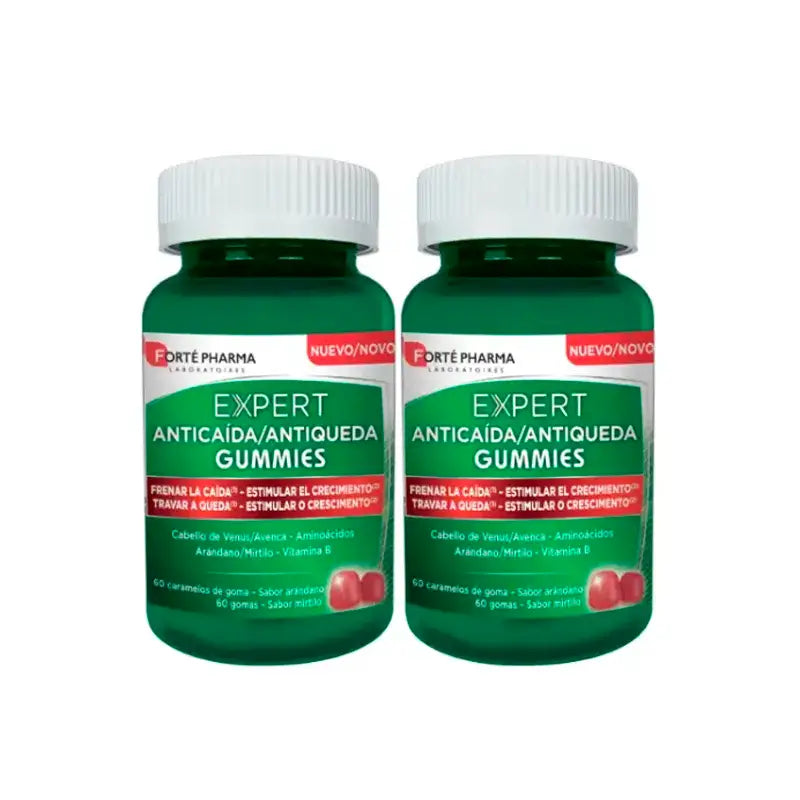 Forté Pharma Expert Anticaida Gummies, Embalagem 2 x 60 Rebuçados