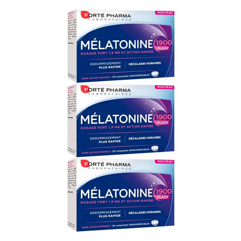 Forté Pharma Triplo Melatonina Flash 1900 3 x 30 comprimidos