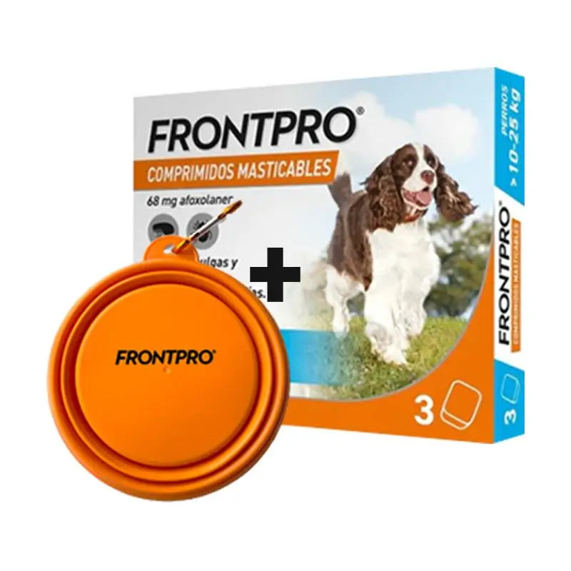Frontpro Desparasitador de Cães 10-25 Kg (L), 3 Tabletes Mastigáveis