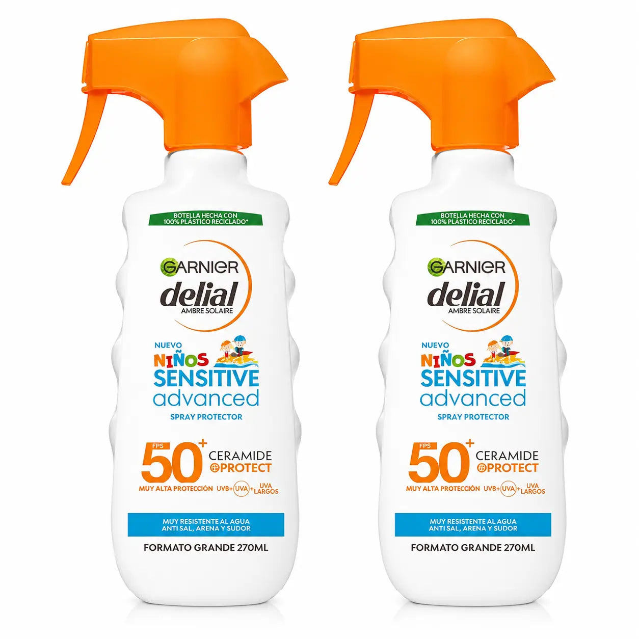 Garnier Delial Protetor Solar Crianças Spf50 Para Pele Ligeira e Sensível. Pediátrico, 270Ml , embalagem 2