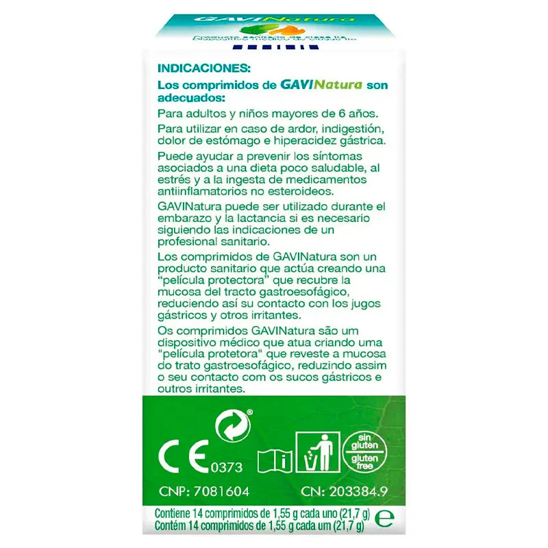 Gavinatura Alívio de Indigestão, 14 Comprimidos