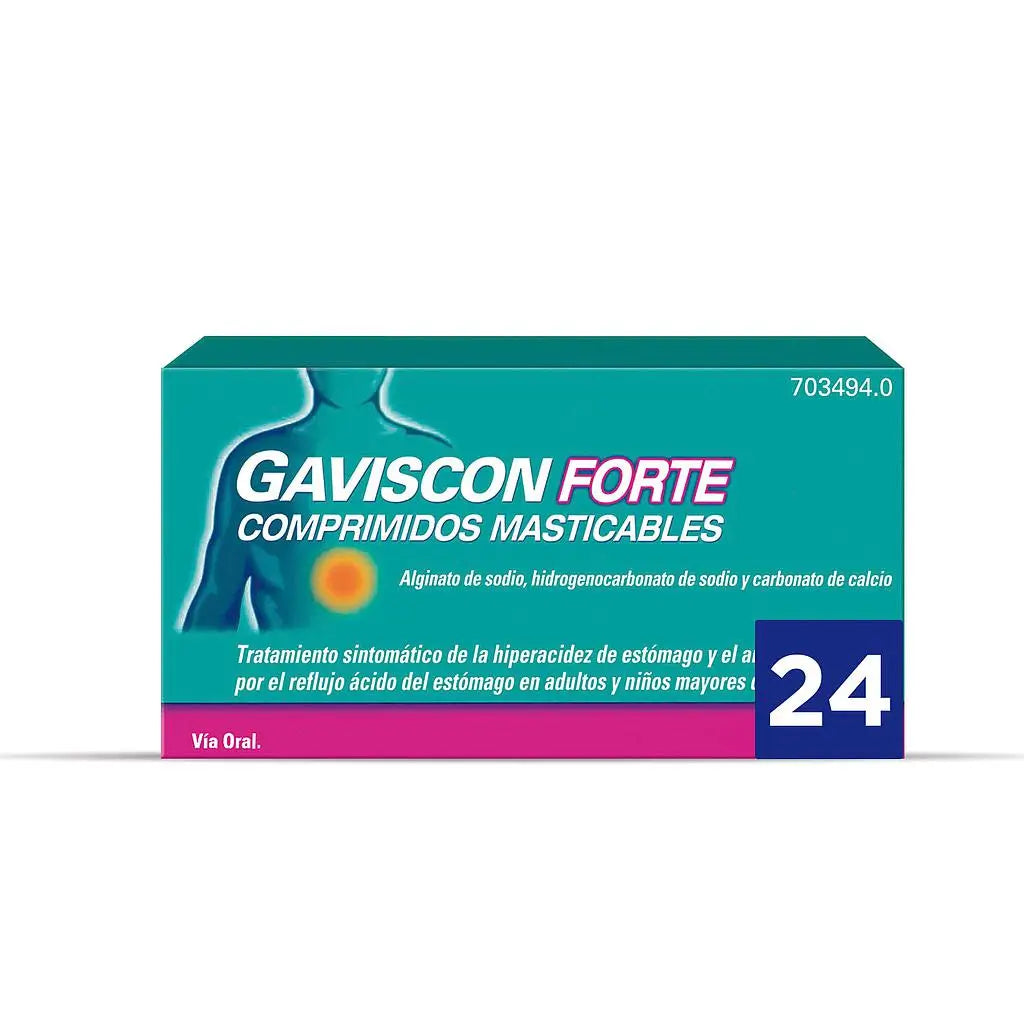 Gaviscon Forte, 24 comprimidos para mastigar