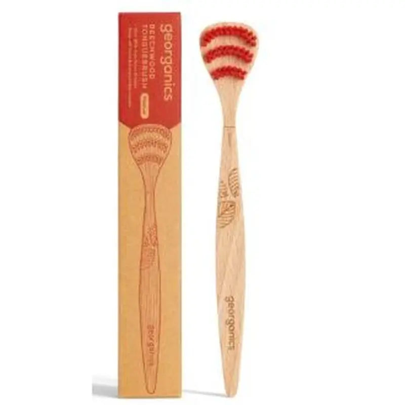 Georganics Cepillo Lingual Madera De Haya.
