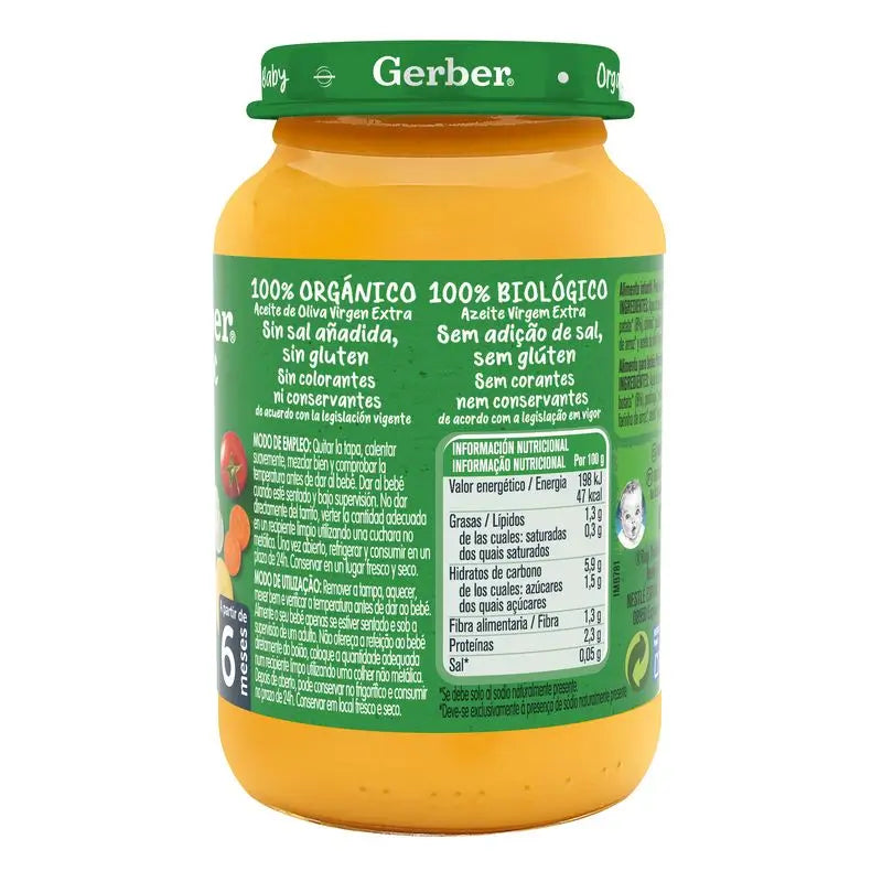 Vitela vegetal orgânica Gerber, 190 g