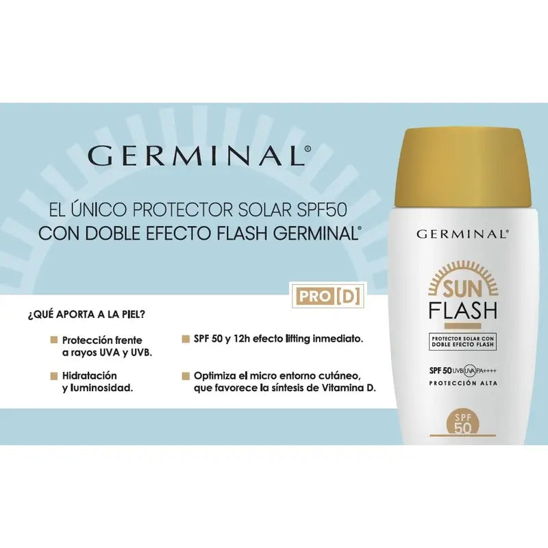 Tubo de proteção solar facial Germinal, 50 ml