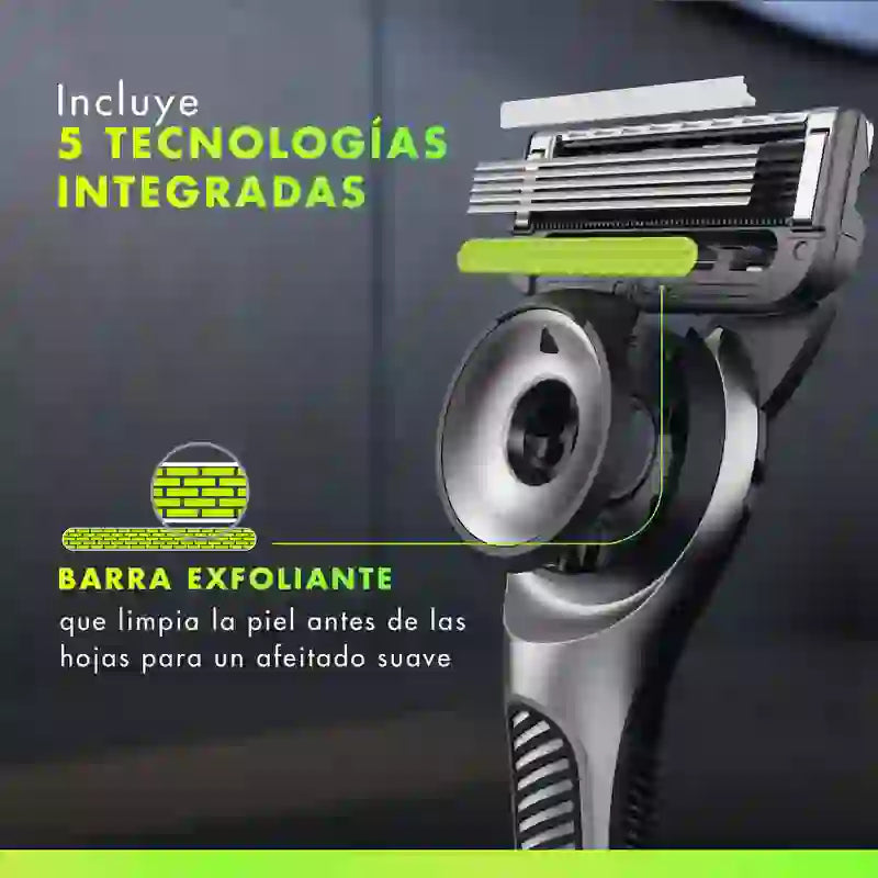 Navalha Gillette Labs com barra esfoliante + 1 recarga e cabide