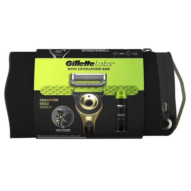 Pacote de oferta Gillette Labs Champion Gold Edition