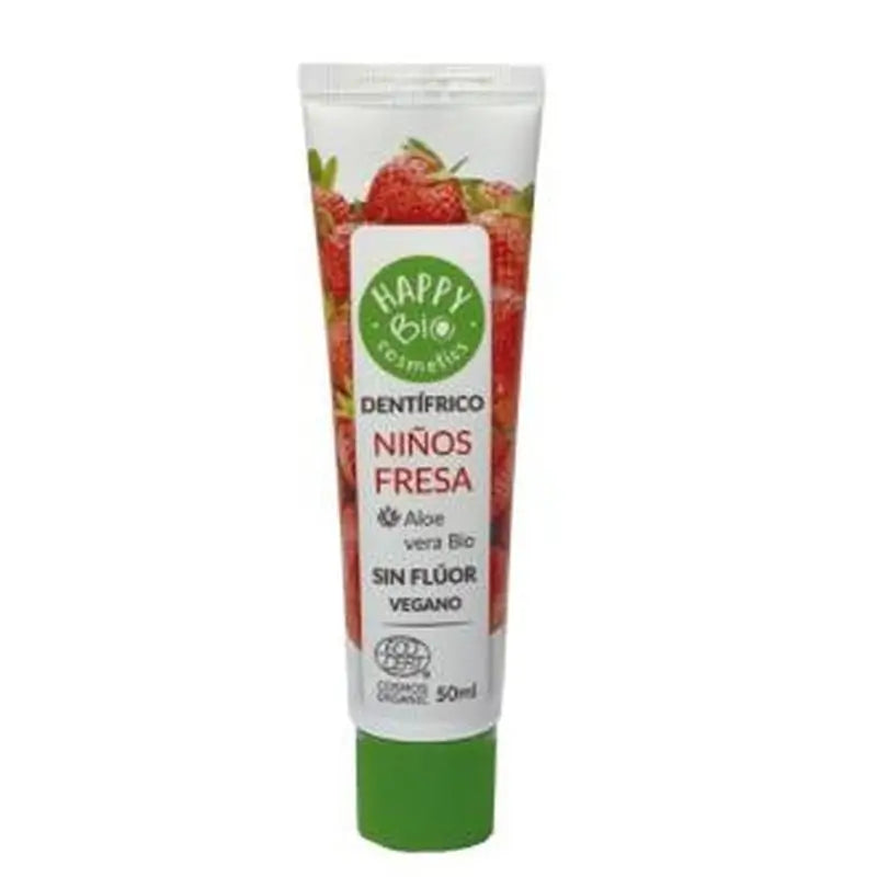 Happy Bio Dentifrico Niños Fresa Sin Fluor 50Ml. Eco