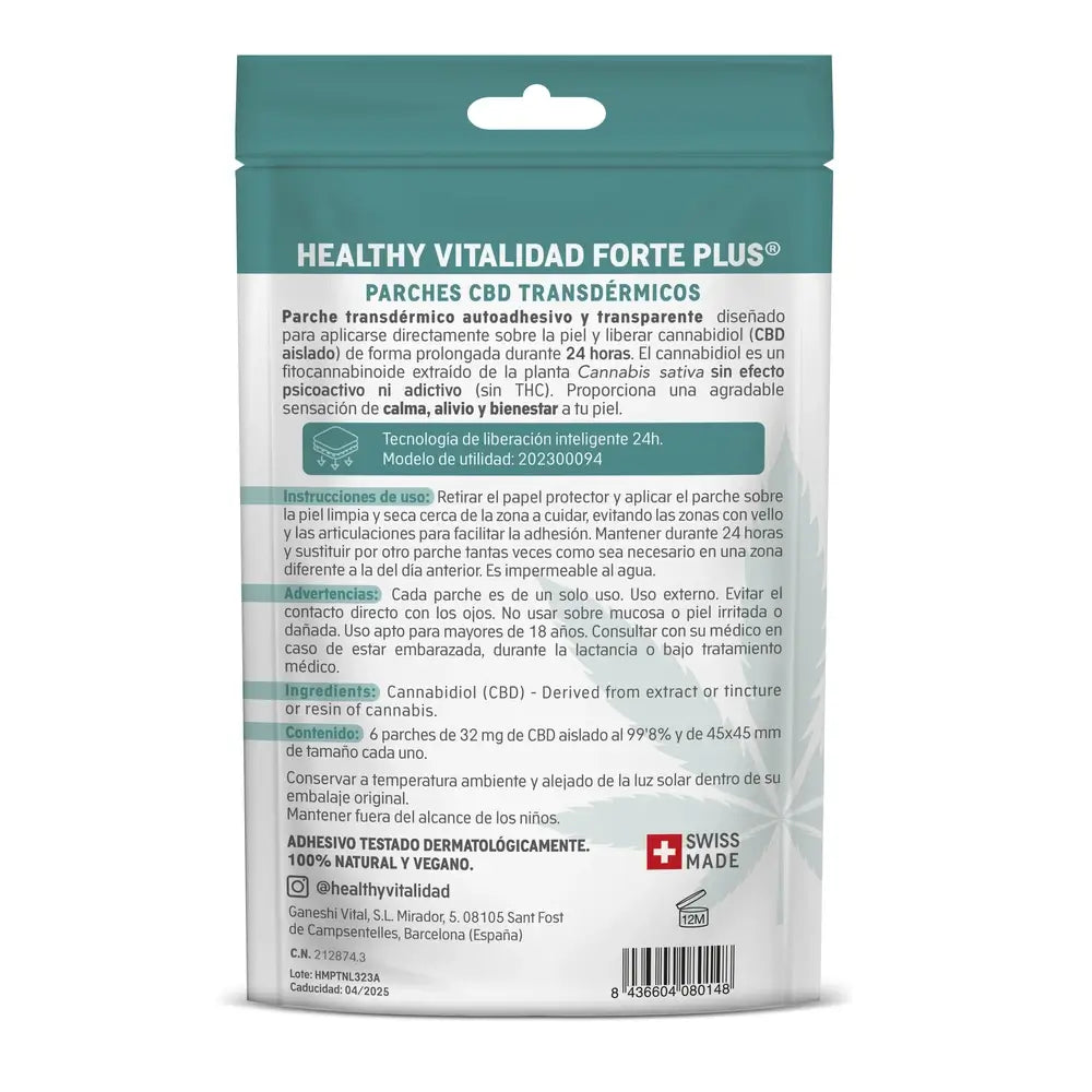 Vitalidade Saudável Forte Plus Vitalidade Saudável Forte Plus Cbd Patches 6Ud.