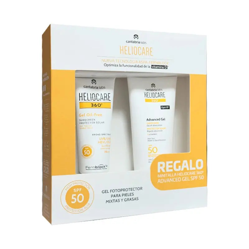 Heliocare Pack 360 Gel De Spf50 + Minitalla 360 Advance Gel, 150 ml