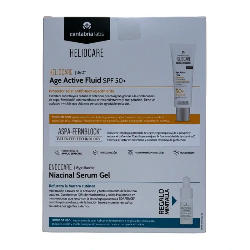 Pack Heliocare Heliocare 360 Age Active Fluid 50Ml+ Age Barrier 10 Ml Minitalla
