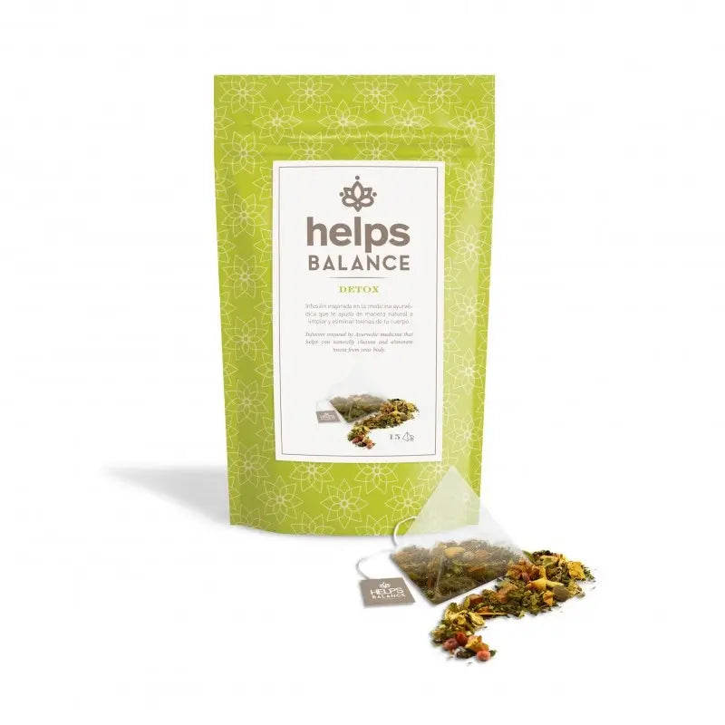 Ajuda a equilibrar o saco de desintoxicação ayurvédico, 15 infusões em pirâmide