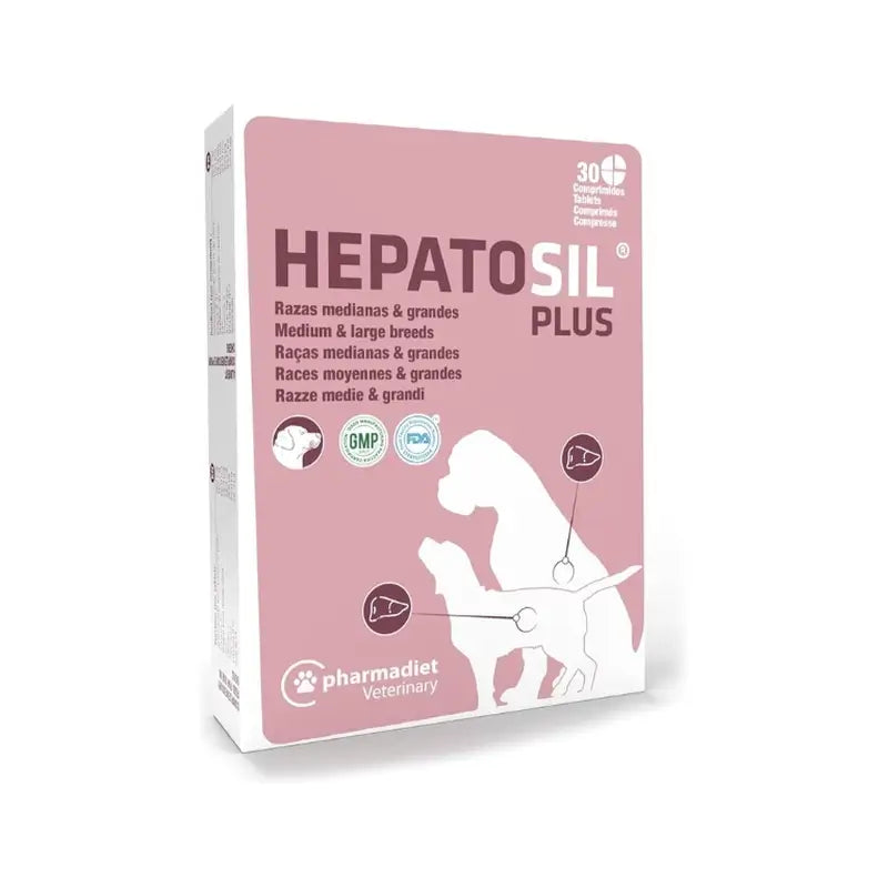 Hepatosil Plus Raça Média-Grande, 30 Comprimidos