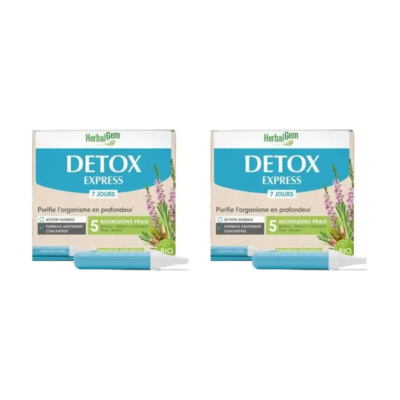 Herbalgem Detox Express, 7X10Ml, embalagem de 2