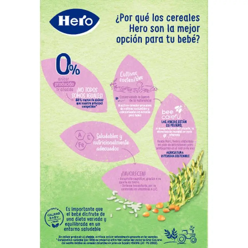 Hero Baby Cereal Cereal Cereal Cereal Sem glúten 340G