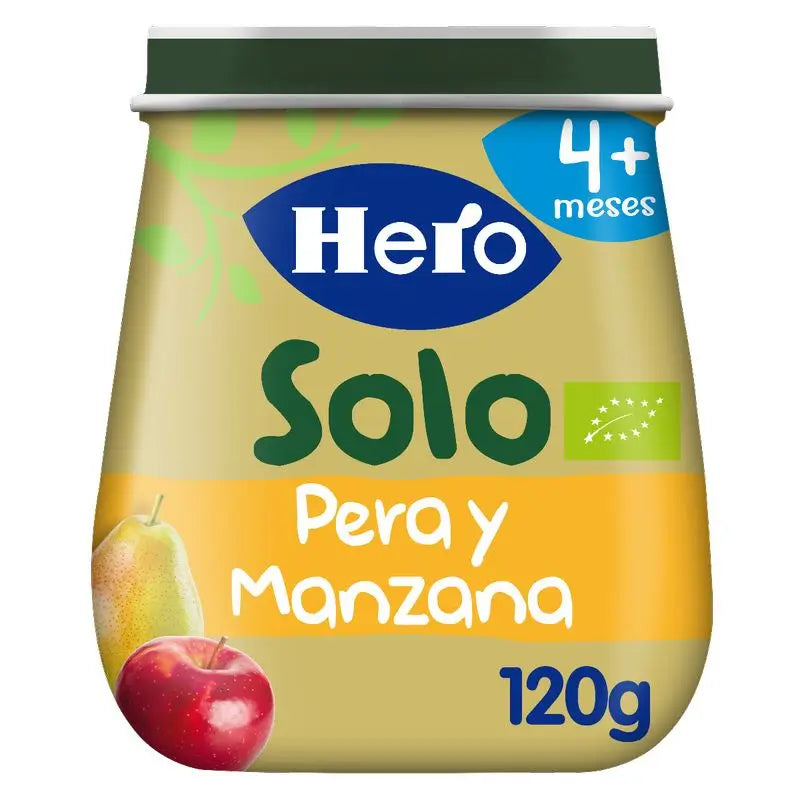 Herói Herói Bebé Herói Pêra Solo & Maçã Eco Jarro 120G
