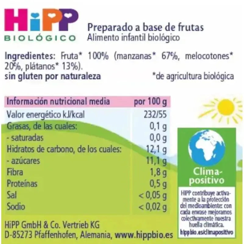 Hipp Organic Multifruit Jarra, 190 G
